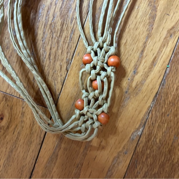 Macrame Boho Belt with beads.  Very cool piece ! - Picture 8 of 13